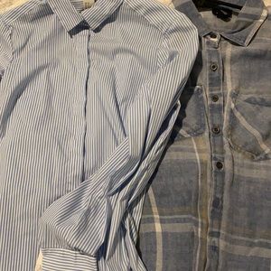 Two Long business casual shirts